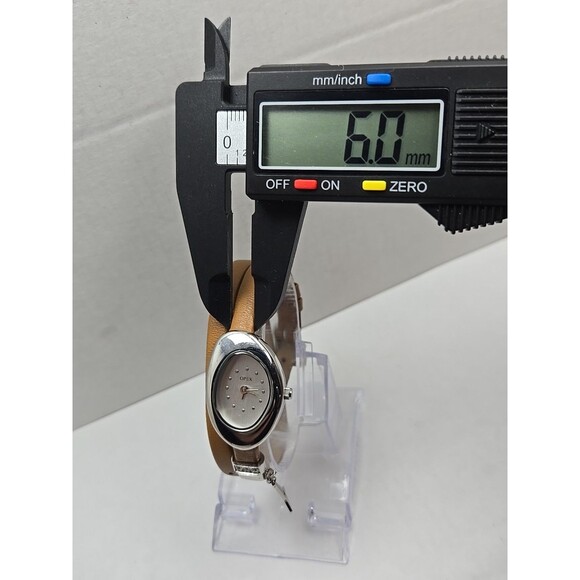 Opex Womens Quartz Wrap Watch Oval Dial New Battery Tan Leather Strap 30M Petite - Picture 6 of 13